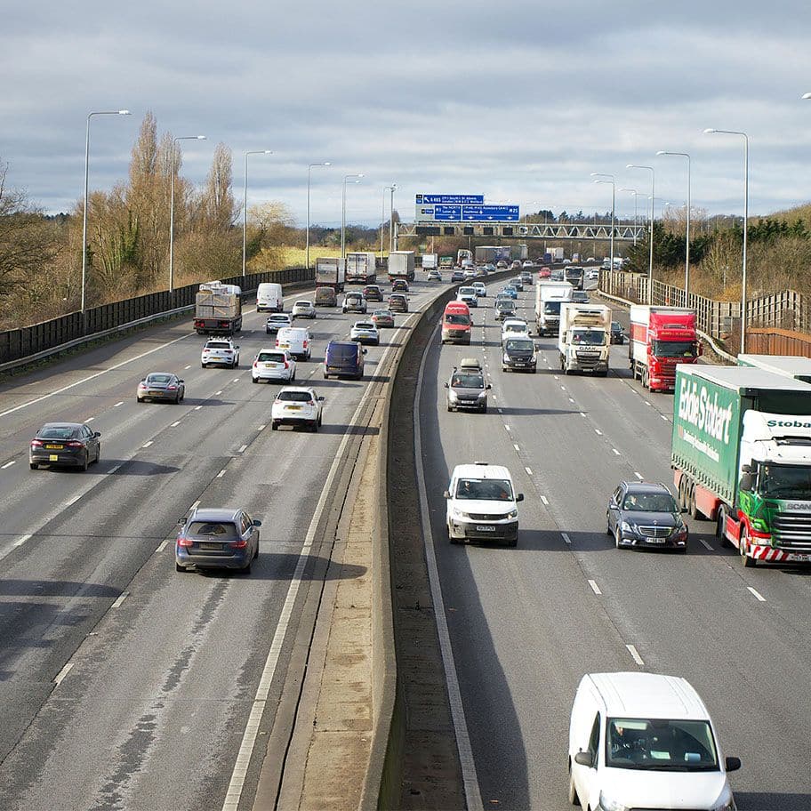 Motorway car accident