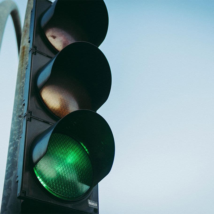 Rear-ended at traffic lights