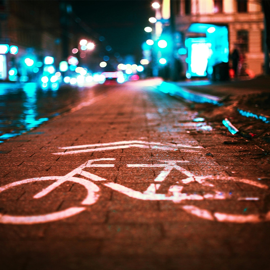 Unmarked obstruction in bike lane